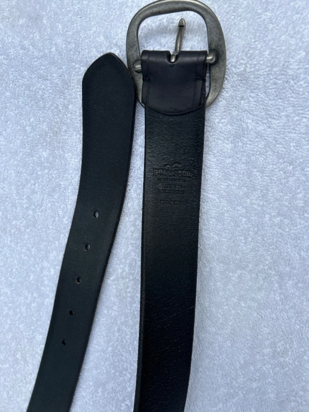 Holister black 100% buffalo leather belt